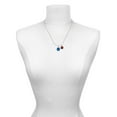 thumbnail image 3 of Delight Jewelry Silvertone 3-D Frosted Blue Resin Ornament with Crystals Red Lucky Ladybug Necklace and Dangle Earrings Set, 3 of 6