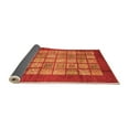 thumbnail image 2 of Ahgly Company Indoor Square Abstract Orange Modern Area Rugs, 8' Square, 2 of 4