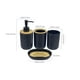 thumbnail image 4 of Juego de cuatro piezas de baño de plástico | Soporte para cepillo de dientes | Vaso de enjuague bucal | Dispensador de jabón | Caja de jabón | Accesorios de baño modernos | Blanco o Negro | ABS, 4 of 7