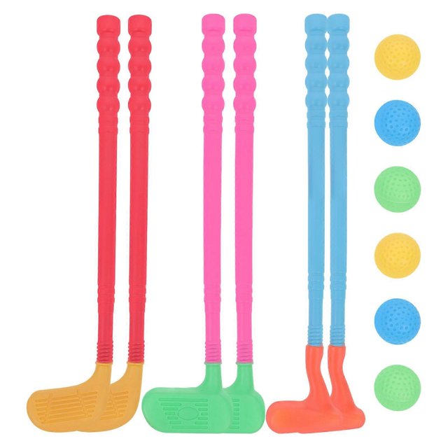 2 Sets of Children Golfs Kit Plastic Golf Club and Ball Set Random Color