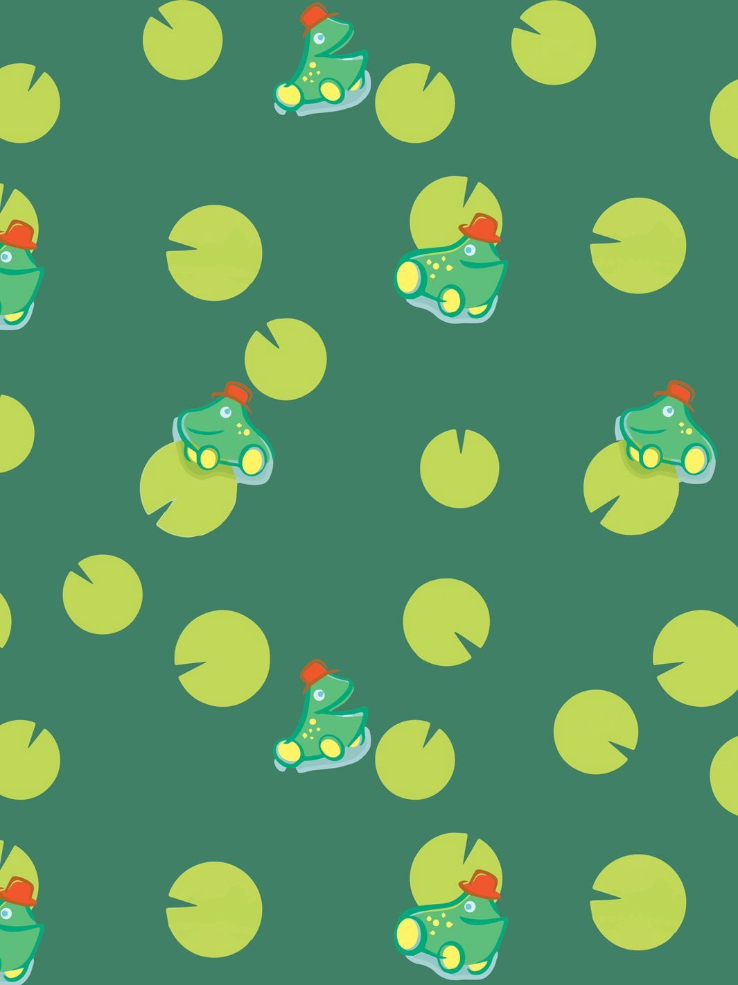 Jolly Jumper and Lily Removable Vinyl Wallpaper By Fisher-Price - Green