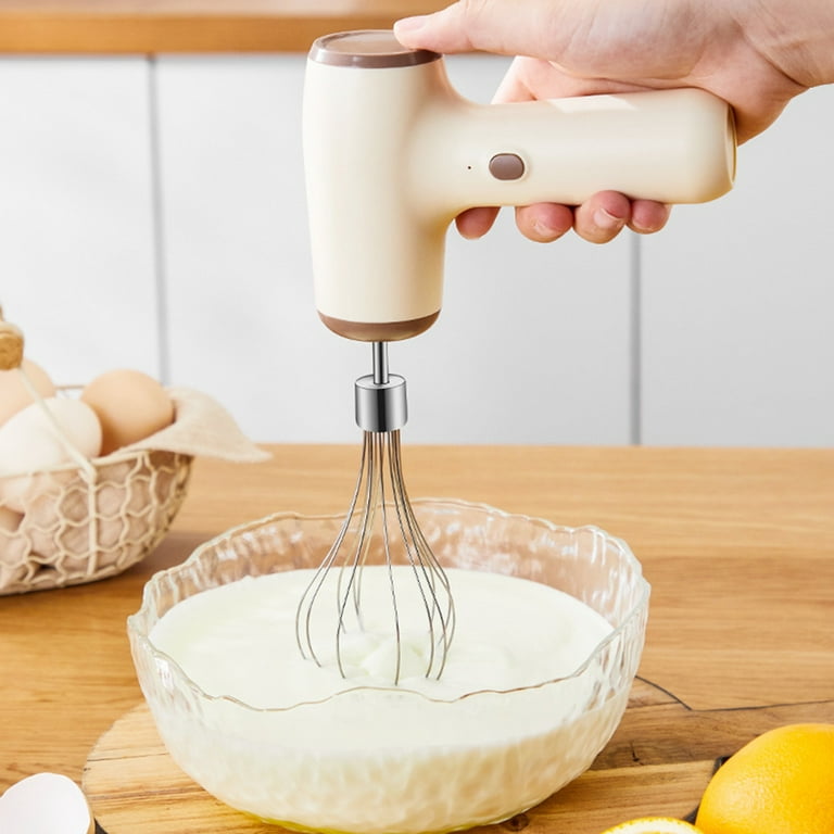 Wharick Portable Hand Mixer, Electric Blender Wireless Cream Whipper, for  Whipping Dough,Cream,Cake