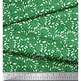 thumbnail image 2 of Soimoi Green Cotton Duck Fabric Leaves Leaves Print Fabric by the Yard 42 Inch Wide, 2 of 3