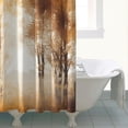 thumbnail image 3 of Fall Forest Shower Curtains for Bathroom All Seasons Country Bathroom Shower Curtain Sets Waterproof Fabric Decor 72×72in with 12 Hooks, 3 of 4