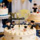 thumbnail image 4 of Adornos para tartas de graduación: gorros de graduación y adornos decorativos para cupcakes. Tema de fiesta de graduación, 4 of 5