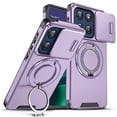 thumbnail image 1 of ShellTech Magnetic Case for Motorola Moto G Stylus 5G 2025,Shockproof TPU+PC Rotating Ring Holder Kickstand Military Drop Protection Cover,Purple, 1 of 9