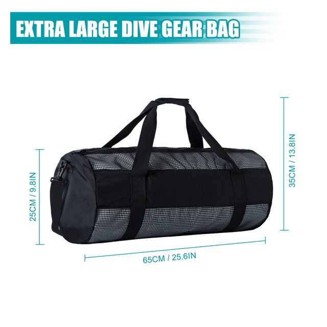 Sac de Plongée Sac de Matériel de Plongée Design Pliable en Maille Facile à Transporter pour Plongée Snorkeling Surf PVC Fermeture Éclair Durable Nylon