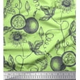 thumbnail image 1 of Soimoi Velvet Fabric Leaves,Floral & Passion Fruits Print Fabric by the Yard 58 Inch Wide, 1 of 1