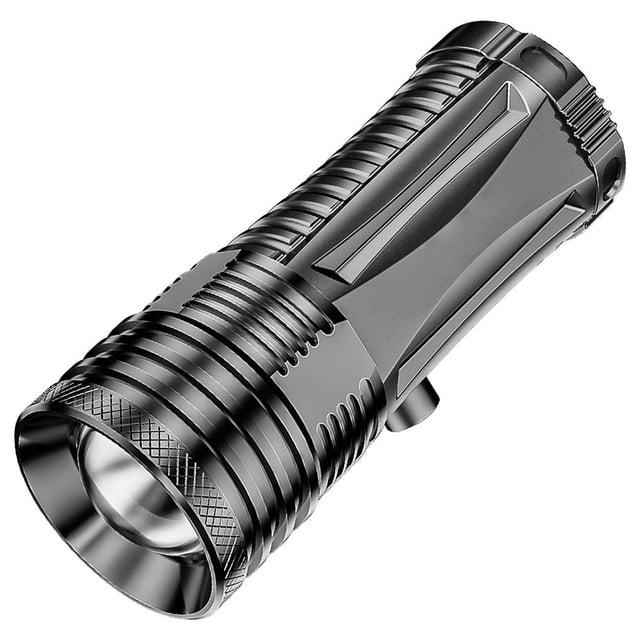 Billuyoard Linterna de luz fuerte Linterna LED Resalte Linterna de pesca con carga USB con enfoque a prueba de agua Cuatro colores claros para caminatas al Iluminación novedosa Billuyoard HA022321-00