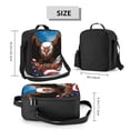 thumbnail image 3 of Cauagu Cartoon Bald Eagle USA Insulated Lunch Bag - Reusable Lunch Box Thickened Thermal Leakproof Lunch Tote Bag for Adult Office/Travel Picnic, 3 of 7