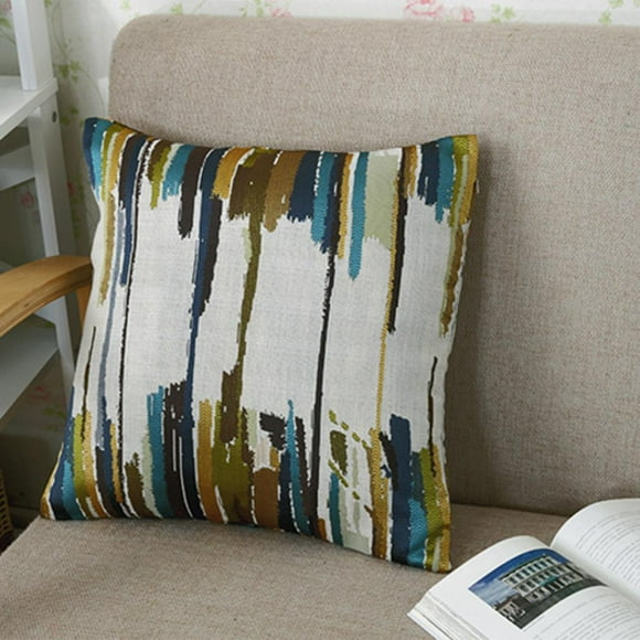 Cubierta Funda de Cojín Almohada Colorida Raya Cuadrado Moderno 45 * 45 cm Yotijar