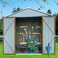 thumbnail image 6 of Tookss Storage Sheds 4ftx6ft Outdoor Storage House With Double Doors Lock Outdoor Utility Tool Shed For Garden Patio Backyard, 6 of 6