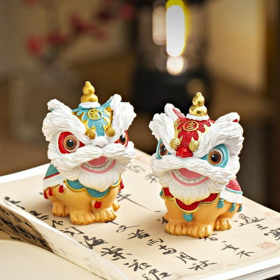 ‌ Lion Dance Ornaments - Decorations for Home & Office, Symbol of Wealth & Good Luck, Birthday Gifts & Souvenirs