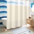 thumbnail image 5 of No Hook Shower Curtain, Cream Shower Curtains for Bathroom with See Through Top Window, Modern Pure Beige Waterproof & Washable Bath Curtain Standard 72"x72", 5 of 9