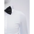 thumbnail image 6 of iixpin Kids Boys Latin Ballroom Dance Leotard Shirt Long Sleeve Bodysuit with Bow Tie Modern Salsa Tango Dancwear White 120, 6 of 7