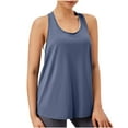 thumbnail image 2 of Summer Savings Clearance!Womens Pima Cotton Racerback Workout Tank Tops Scoop Neck Athletic Loose Sleeveless Shirts, 2 of 6