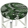 thumbnail image 3 of Bingfone14 Inch Padded Round Bar Stool Cover Cushion With Elastic Fabric Round Chair Seat - Green Snakeskin, 3 of 7