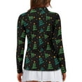 thumbnail image 2 of Yuyamidu Xmas Tree Long Sleeve Golf Shirt for Women Christmas Tennis Tops Running Shirt with Collar Sports Athletic T-Shirt Shirts Plus Size 2XL, 2 of 8