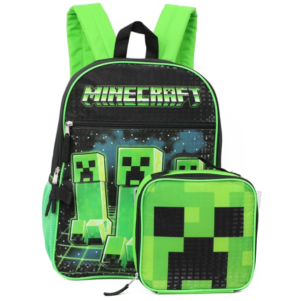 Minecraft Backpack Lunchbox Set
