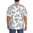 thumbnail image 5 of Xecao offers the Hand Drawn Turtle for Men's Casual Short-sleeved Shirt, a button-up collared shirt with a pocket, perfect for beach vacations and yacht travel in the Medium size., 5 of 7
