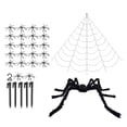 thumbnail image 2 of Decoración de araña de Halloween 22x Arañas pequeñas de PP Flexible Realista Multifuncional 5M Web blanca 125cm Araña de peluche para ambiente, 2 of 9