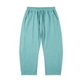 thumbnail image 5 of Women's Baggy Wide Leg Pants Casual Drawstring Sports Pants Loose Elastic Waist Cropped Summer Athletic Pants by Yigetop Mint Green XL, 5 of 7