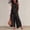U8-Black, variant on Cotton Linen Sets for Women 2 Piece Sleeveless Ruffle Top Matching Wide Leg Pants Outfit with Pockets Elastic High Waisted Outfit Trendy 2026 Breathable Summer Travel Casual Wear,White 2XL