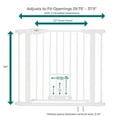 thumbnail image 2 of North States MyPet Wide Metal Walk Thru EasyPass Pet Gate with Doggy Door, Expands to 37.5" Wide, 2 of 10