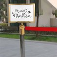 thumbnail image 2 of Stanchion Sign Holder Crowd Controlling Sign Holder Stainless Stanchion Sign Support Holder (A3), 2 of 8