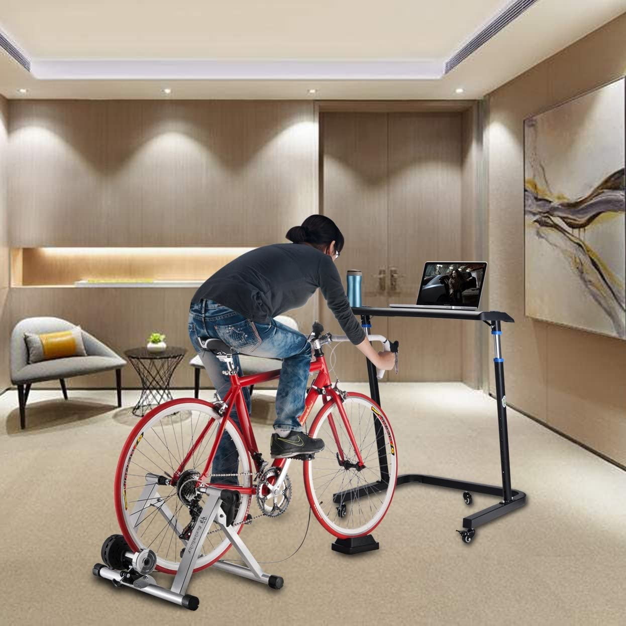 exercise bike desk