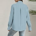 thumbnail image 5 of Heisall Womens Blouses Solid Color Lapel Collar Long Sleeve Button Front Puff Sleeve Shirts, 5 of 7