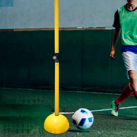 OFFIGAM Foldable Soccer Agility Poles Training Set, Yellow Plastic Cones for Speed, Footwork & Soccer