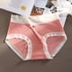 thumbnail image 2 of Gibobby Ropa Interior Elástica para Mujer Bragas impresión en transpirables y sin costuras algodón cintura media para mujer （Rojo， L), 2 of 3