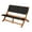 Brown, variant on Balkene Home  Kingsmen Loveseat Bench Mid Century Modern Wooden Bench Indoors & Outdoors Solid Wood Construction Warm Teak Tones