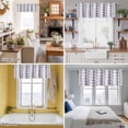 thumbnail image 5 of Purple Wave Line Valance Curtain for Windows Modern Gray Striped Abstract Gradient Rod Pocket Curtain Valances Short Window Treatments Panels for Kitchen Bathroom Laundry Room Basement 42 x 12 Inch, 5 of 9