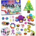 thumbnail image 2 of Calendario de cuenta regresiva de Adviento de Navidad de 24 días, juguetes antiestrés, Papá Noel, árbol de Navidad, alce, regalo para niños, calendario de adviento, 2 of 5