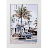 Haase, Andrea 23x32 White Modern Wood Framed Museum Art Print Titled - Miami Beach Park Central Hotel