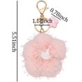 thumbnail image 2 of Cute Flower Plush Keychains for Backpacks Handbags Pom Pom Cherry Blossom Keychain Charm for Women Fluffy Fuzzy Key Chains, 2 of 14