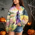 thumbnail image 5 of Abcomgle Girls Halloween Hoodie 7-8 Scary Witches Gathering Print Sweatshirts with Hooded Oversized Long Sleeve Girls Pullover Top with Pocket Winter Kids Sweaters Girls, 5 of 5