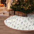 thumbnail image 6 of Daiia Dancing Dogs Drawing Merry Christmas Tree Skirt , Xmas Large Lace-up Tree Skirt, Santa Snowflakes Rustic Home Decorations New Year Party Farmhouse Decor-30", 6 of 7