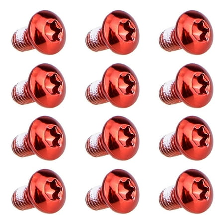 

Bike Screws Colorful T25 Mountain Bicycle Screws Steel M5x10mm Bike Disc Fixed Tool Red