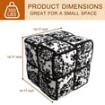 thumbnail image 7 of 15” Black Stylish Vintage Linen Fabric Cross Weave Square Modern Chair Modern Home Upholstered Seating, 7 of 7