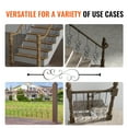 thumbnail image 4 of VEVOR Staircase Metal Balusters, 44'' x 1/2" Galvanized Steel Decorative Banister Spindles, 5 pack S Shape Deck Baluster, Hollow Satin Black Spiral Stair Railing with Shoes & Screws, 4 of 9