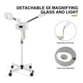 thumbnail image 5 of 2IN1 White Instant Facial Steamer with 5X Magnifying Lamp Ozone LCD Touch Keys Salon Spa Skin Care, 5 of 8