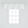 thumbnail image 2 of Ambesonne Damask Grey Window Valance, Floral Motif Polka Dots, 54" X 18", Pale Grey White, 2 of 3