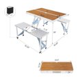thumbnail image 5 of Zimtown Portable Folding Picnic Table With 4-Person Chair Seats Wood Aluminium Alloy, 5 of 8