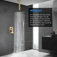 thumbnail image 5 of Zovajonia Shower System 12 Inches Shower Faucet Set,  Rain Shower Head with Handheld Spray Bathroom Ceiling Mount Shower Fixtures Brushed Gold, 5 of 9