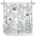 thumbnail image 4 of SUNOLIFE Dandelion Shower Curtain Spring Floral Plants Fabric Bathroom Curtain,47x64 in, 4 of 4
