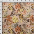thumbnail image 4 of oneOone Rayon Peach Fabric Floral & Leaves Dress Material Fabric Print Fabric By The Yard 56 Inch Wide, 4 of 8