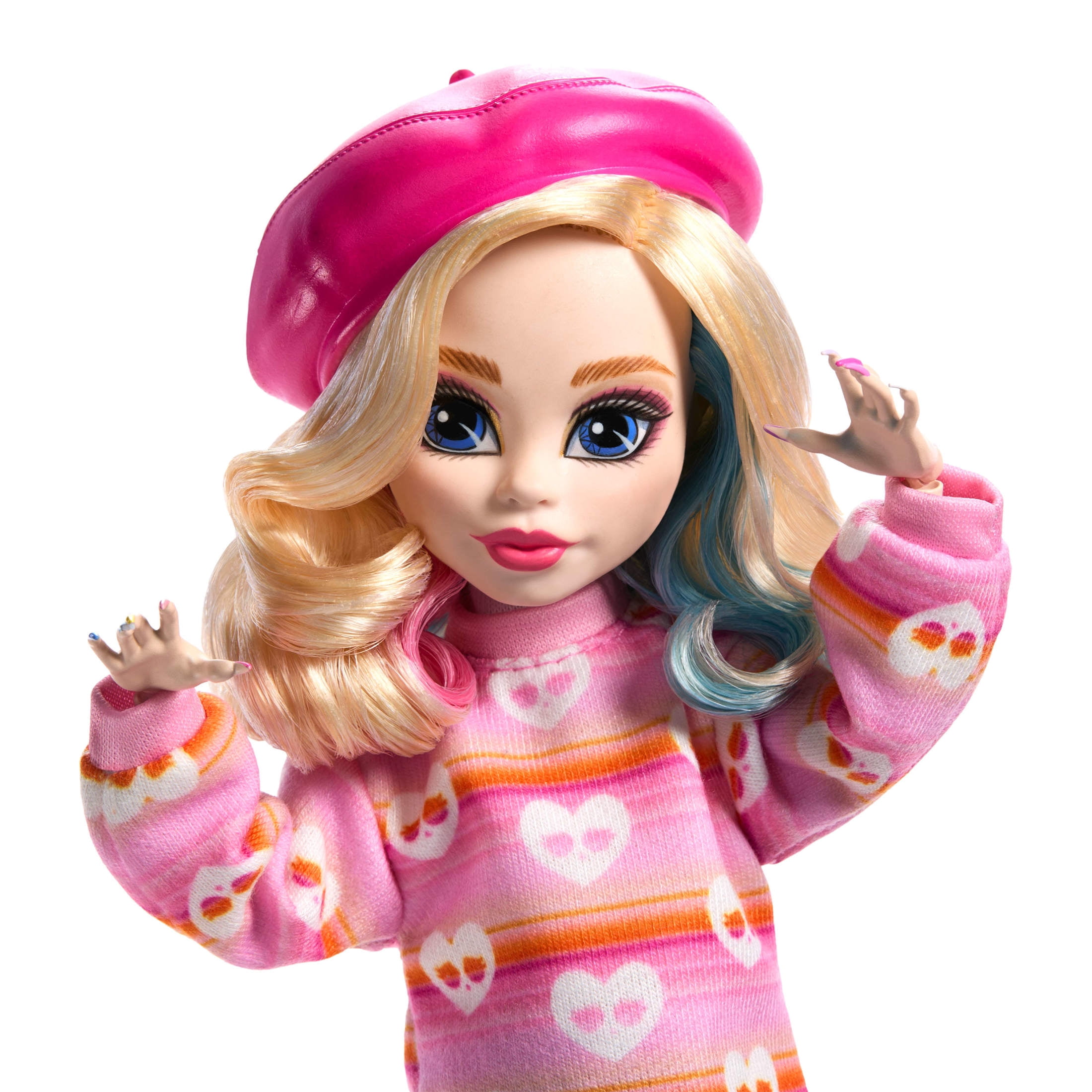 Monster High Wednesday Collectible Doll, Enid Sinclair in Pink Fashion with Accessories  (图3)